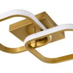 GLOBOSTAR® NORA 61063 Μοντέρνο Φωτιστικό Οροφής LED 22W 2640lm 300° AC 220-240V IP20 Ρυθμιζόμενο Λευκό CCT με On/Off 2700K/4500K/6000K - Lumileds SMD Chip - Χρυσό Βούρτσας - Μ40 x Π24 x Υ7cm - 3 Χρόνια Εγγύηση - Image 5