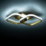 GLOBOSTAR® NORA 61063 Μοντέρνο Φωτιστικό Οροφής LED 22W 2640lm 300° AC 220-240V IP20 Ρυθμιζόμενο Λευκό CCT με On/Off 2700K/4500K/6000K - Lumileds SMD Chip - Χρυσό Βούρτσας - Μ40 x Π24 x Υ7cm - 3 Χρόνια Εγγύηση - Image 8