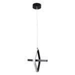 GLOBOSTAR® ROSE 61064 Μοντέρνο Κρεμαστό Φωτιστικό Οροφής LED 22W 2640lm 300° AC 220-240V IP20 Ρυθμιζόμενο Λευκό CCT με On/Off 2700K/4500K/6000K - Lumileds SMD Chip - Μαύρο Ματ - Μ24 x Π22 x Υ24cm - 3 Χρόνια Εγγύηση - Image 5