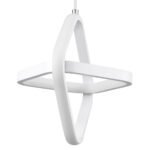 GLOBOSTAR® ROSE 61065 Μοντέρνο Κρεμαστό Φωτιστικό Οροφής LED 22W 2640lm 300° AC 220-240V IP20 Ρυθμιζόμενο Λευκό CCT με On/Off 2700K/4500K/6000K - Lumileds SMD Chip - Λευκό Ματ - Μ24 x Π22 x Υ24cm - 3 Χρόνια Εγγύηση - Image 3