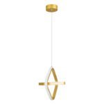 GLOBOSTAR® ROSE 61066 Μοντέρνο Κρεμαστό Φωτιστικό Οροφής LED 22W 2640lm 300° AC 220-240V IP20 Ρυθμιζόμενο Λευκό CCT με On/Off 2700K/4500K/6000K - Lumileds SMD Chip - Χρυσό Βούρτσας - Μ24 x Π22 x Υ24cm - 3 Χρόνια Εγγύηση - Image 5