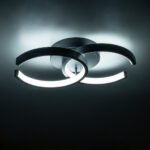 GLOBOSTAR® EVA 61067 Μοντέρνο Φωτιστικό Οροφής LED 16W 1920lm 300° AC 220-240V IP20 Ρυθμιζόμενο Λευκό CCT με On/Off 2700K/4500K/6000K - Lumileds SMD Chip - Μαύρο Ματ - Μ33 x Π21 x Υ7cm - 3 Χρόνια Εγγύηση - Image 8