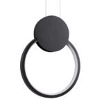 GLOBOSTAR® CYCLOS 61073 Μοντέρνο Κρεμαστό Φωτιστικό Οροφής LED 9W 1080lm 300° AC 220-240V IP20 Ρυθμιζόμενο Λευκό CCT με On/Off 2700K/4500K/6000K - Lumileds SMD Chip - Μαύρο Ματ - Μ21 x Π2.3 x Υ26.5cm - 3 Χρόνια Εγγύηση - Image 3