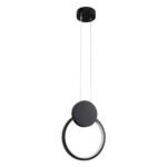 GLOBOSTAR® CYCLOS 61073 Μοντέρνο Κρεμαστό Φωτιστικό Οροφής LED 9W 1080lm 300° AC 220-240V IP20 Ρυθμιζόμενο Λευκό CCT με On/Off 2700K/4500K/6000K - Lumileds SMD Chip - Μαύρο Ματ - Μ21 x Π2.3 x Υ26.5cm - 3 Χρόνια Εγγύηση - Image 4