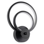 GLOBOSTAR® FREDDIE 61076 Μοντέρνο Φωτιστικό Τοίχου - Απλίκα LED 15W 1800lm 300° AC 220-240V IP20 Ρυθμιζόμενο Λευκό CCT με On/Off 2700K/4500K/6000K - Lumileds SMD Chip - Μαύρο Ματ - Μ20 x Π7.5 x Υ25cm - 3 Χρόνια Εγγύηση - Image 3