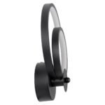 GLOBOSTAR® FREDDIE 61076 Μοντέρνο Φωτιστικό Τοίχου - Απλίκα LED 15W 1800lm 300° AC 220-240V IP20 Ρυθμιζόμενο Λευκό CCT με On/Off 2700K/4500K/6000K - Lumileds SMD Chip - Μαύρο Ματ - Μ20 x Π7.5 x Υ25cm - 3 Χρόνια Εγγύηση - Image 5