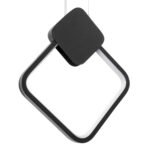 GLOBOSTAR® MARY 61082 Μοντέρνο Κρεμαστό Φωτιστικό Οροφής LED 12W 1440lm 300° AC 220-240V IP20 Ρυθμιζόμενο Λευκό CCT με On/Off 2700K/4500K/6000K - Lumileds SMD Chip - Μαύρο - Μ20 x Π2.3 x Υ28.5cm - 3 Χρόνια Εγγύηση - Image 3