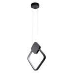 GLOBOSTAR® MARY 61082 Μοντέρνο Κρεμαστό Φωτιστικό Οροφής LED 12W 1440lm 300° AC 220-240V IP20 Ρυθμιζόμενο Λευκό CCT με On/Off 2700K/4500K/6000K - Lumileds SMD Chip - Μαύρο - Μ20 x Π2.3 x Υ28.5cm - 3 Χρόνια Εγγύηση - Image 4