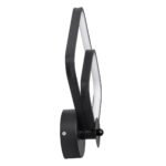 GLOBOSTAR® ANNA 61085 Μοντέρνο Φωτιστικό Τοίχου - Απλίκα LED 15W 1800lm 300° AC 220-240V IP20 Ρυθμιζόμενο Λευκό CCT με On/Off 2700K/4500K/6000K - Lumileds SMD Chip - Μαύρο Ματ - Μ25 x Π8 x Υ30cm - 3 Χρόνια Εγγύηση - Image 5