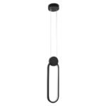 GLOBOSTAR® ILDI 61088 Μοντέρνο Κρεμαστό Φωτιστικό Οροφής LED 12W 1440lm 300° AC 220-240V IP20 Ρυθμιζόμενο Λευκό CCT με On/Off 2700K/4500K/6000K - Lumileds SMD Chip - Μαύρο Ματ- Μ10 x Π2.3 x Υ38cm - 3 Χρόνια Εγγύηση - Image 4