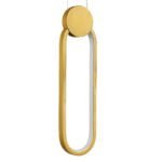 GLOBOSTAR® ILDI 61090 Μοντέρνο Κρεμαστό Φωτιστικό Οροφής LED 12W 1440lm 300° AC 220-240V IP20 Ρυθμιζόμενο Λευκό CCT με On/Off 2700K/4500K/6000K - Lumileds SMD Chip - Χρυσό Βούρτσας - Μ10 x Π2.3 x Υ38cm - 3 Χρόνια Εγγύηση - Image 3