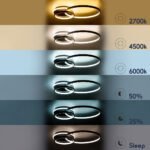 GLOBOSTAR® NEMESIS 61105 Μοντέρνο Φωτιστικό Οροφής LED 67W 7573lm 360° AC 220-240V IP20 Ρυθμιζόμενο Λευκό CCT με Χειριστήριο από 2700K έως 6000K Dimmable - Lumileds SMD Chip - Μαύρο Ματ - Μ84 x Π45 x Υ13cm - 3 Χρόνια Εγγύηση - Image 14