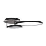 GLOBOSTAR® NEMESIS 61105 Μοντέρνο Φωτιστικό Οροφής LED 67W 7573lm 360° AC 220-240V IP20 Ρυθμιζόμενο Λευκό CCT με Χειριστήριο από 2700K έως 6000K Dimmable - Lumileds SMD Chip - Μαύρο Ματ - Μ84 x Π45 x Υ13cm - 3 Χρόνια Εγγύηση - Image 5