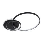 GLOBOSTAR® NEMESIS 61105 Μοντέρνο Φωτιστικό Οροφής LED 67W 7573lm 360° AC 220-240V IP20 Ρυθμιζόμενο Λευκό CCT με Χειριστήριο από 2700K έως 6000K Dimmable - Lumileds SMD Chip - Μαύρο Ματ - Μ84 x Π45 x Υ13cm - 3 Χρόνια Εγγύηση - Image 6