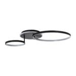 GLOBOSTAR® NEMESIS 61105 Μοντέρνο Φωτιστικό Οροφής LED 67W 7573lm 360° AC 220-240V IP20 Ρυθμιζόμενο Λευκό CCT με Χειριστήριο από 2700K έως 6000K Dimmable - Lumileds SMD Chip - Μαύρο Ματ - Μ84 x Π45 x Υ13cm - 3 Χρόνια Εγγύηση - Image 8