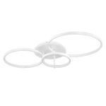 GLOBOSTAR® NEMESIS 61109 Μοντέρνο Φωτιστικό Οροφής LED 98W 11858lm 360° AC 220-240V IP20 Ρυθμιζόμενο Λευκό CCT με Χειριστήριο από 2700K έως 6000K Dimmable - Lumileds SMD Chip - Λευκό Ματ - Μ89 x Π60 x Υ19cm - 3 Χρόνια Εγγύηση - Image 3