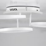 GLOBOSTAR® NEMESIS 61109 Μοντέρνο Φωτιστικό Οροφής LED 98W 11858lm 360° AC 220-240V IP20 Ρυθμιζόμενο Λευκό CCT με Χειριστήριο από 2700K έως 6000K Dimmable - Lumileds SMD Chip - Λευκό Ματ - Μ89 x Π60 x Υ19cm - 3 Χρόνια Εγγύηση - Image 6