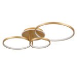 GLOBOSTAR® NEMESIS 61110 Μοντέρνο Φωτιστικό Οροφής LED 98W 11858lm 360° AC 220-240V IP20 Ρυθμιζόμενο Λευκό CCT με Χειριστήριο από 2700K έως 6000K Dimmable - Lumileds SMD Chip - Χρυσό Βούρτσας - Μ89 x Π60 x Υ19cm - 3 Χρόνια Εγγύηση - Image 3