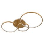 GLOBOSTAR® NEMESIS 61110 Μοντέρνο Φωτιστικό Οροφής LED 98W 11858lm 360° AC 220-240V IP20 Ρυθμιζόμενο Λευκό CCT με Χειριστήριο από 2700K έως 6000K Dimmable - Lumileds SMD Chip - Χρυσό Βούρτσας - Μ89 x Π60 x Υ19cm - 3 Χρόνια Εγγύηση - Image 4