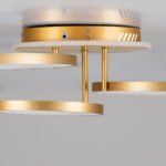 GLOBOSTAR® NEMESIS 61110 Μοντέρνο Φωτιστικό Οροφής LED 98W 11858lm 360° AC 220-240V IP20 Ρυθμιζόμενο Λευκό CCT με Χειριστήριο από 2700K έως 6000K Dimmable - Lumileds SMD Chip - Χρυσό Βούρτσας - Μ89 x Π60 x Υ19cm - 3 Χρόνια Εγγύηση - Image 5