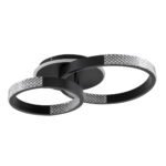 GLOBOSTAR® DIAMOND 61111 Μοντέρνο Φωτιστικό Οροφής LED 67W 8078lm 360° AC 220-240V IP20 Ρυθμιζόμενο Λευκό CCT με Χειριστήριο από 2700K έως 6000K Dimmable - Lumileds SMD Chip - Μαύρο Ματ - Μ60 x Π40 x Υ14cm - 3 Χρόνια Εγγύηση - Image 3