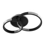 GLOBOSTAR® DIAMOND 61111 Μοντέρνο Φωτιστικό Οροφής LED 67W 8078lm 360° AC 220-240V IP20 Ρυθμιζόμενο Λευκό CCT με Χειριστήριο από 2700K έως 6000K Dimmable - Lumileds SMD Chip - Μαύρο Ματ - Μ60 x Π40 x Υ14cm - 3 Χρόνια Εγγύηση - Image 5