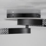 GLOBOSTAR® DIAMOND 61111 Μοντέρνο Φωτιστικό Οροφής LED 67W 8078lm 360° AC 220-240V IP20 Ρυθμιζόμενο Λευκό CCT με Χειριστήριο από 2700K έως 6000K Dimmable - Lumileds SMD Chip - Μαύρο Ματ - Μ60 x Π40 x Υ14cm - 3 Χρόνια Εγγύηση - Image 6