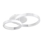 GLOBOSTAR® DIAMOND 61112 Μοντέρνο Φωτιστικό Οροφής LED 67W 8078lm 360° AC 220-240V IP20 Ρυθμιζόμενο Λευκό CCT με Χειριστήριο από 2700K έως 6000K Dimmable - Lumileds SMD Chip - Λευκό Ματ - Μ60 x Π40 x Υ14cm - 3 Χρόνια Εγγύηση - Image 3