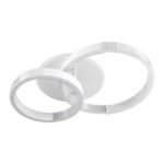 GLOBOSTAR® DIAMOND 61112 Μοντέρνο Φωτιστικό Οροφής LED 67W 8078lm 360° AC 220-240V IP20 Ρυθμιζόμενο Λευκό CCT με Χειριστήριο από 2700K έως 6000K Dimmable - Lumileds SMD Chip - Λευκό Ματ - Μ60 x Π40 x Υ14cm - 3 Χρόνια Εγγύηση - Image 5