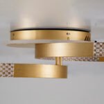 GLOBOSTAR® DIAMOND 61113 Μοντέρνο Φωτιστικό Οροφής LED 67W 8078lm 360° AC 220-240V IP20 Ρυθμιζόμενο Λευκό CCT με Χειριστήριο από 2700K έως 6000K Dimmable - Lumileds SMD Chip - Χρυσό Βούρτσας - Μ60 x Π40 x Υ14cm - 3 Χρόνια Εγγύηση - Image 6