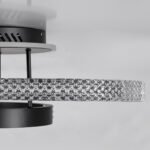 GLOBOSTAR® DIAMOND 61114 Μοντέρνο Φωτιστικό Οροφής LED 100W 12123lm 360° AC 220-240V IP20 Ρυθμιζόμενο Λευκό CCT με Χειριστήριο από 2700K έως 6000K Dimmable - Lumileds SMD Chip - Μαύρο Ματ - Μ80 x Π50 x Υ20cm - 3 Χρόνια Εγγύηση - Image 7