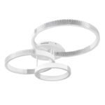 GLOBOSTAR® DIAMOND 61115 Μοντέρνο Φωτιστικό Οροφής LED 100W 12123lm 360° AC 220-240V IP20 Ρυθμιζόμενο Λευκό CCT με Χειριστήριο από 2700K έως 6000K Dimmable - Lumileds SMD Chip - Λευκό Ματ - Μ80 x Π50 x Υ20cm - 3 Χρόνια Εγγύηση - Image 3