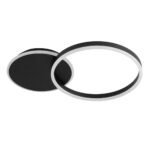 GLOBOSTAR® VENOM 61117 Μοντέρνο Φωτιστικό Οροφής LED 45W 5445lm 360° AC 220-240V IP20 Ρυθμιζόμενο Λευκό CCT με Χειριστήριο από 2700K έως 6000K Dimmable - Lumileds SMD Chip - Μαύρο Ματ - Μ60 x Π40 x Υ7.5cm - 3 Χρόνια Εγγύηση - Image 3