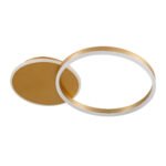 GLOBOSTAR® VENOM 61119 Μοντέρνο Φωτιστικό Οροφής LED 45W 5445lm 360° AC 220-240V IP20 Ρυθμιζόμενο Λευκό CCT με Χειριστήριο από 2700K έως 6000K Dimmable - Lumileds SMD Chip - Χρυσό Βούρτσας - Μ60 x Π40 x Υ7.5cm - 3 Χρόνια Εγγύηση - Image 5