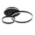 GLOBOSTAR® VENOM 61120 Μοντέρνο Φωτιστικό Οροφής LED 67W 8107lm 360° AC 220-240V IP20 Ρυθμιζόμενο Λευκό CCT με Χειριστήριο από 2700K έως 6000K Dimmable - Lumileds SMD Chip - Μαύρο Ματ - Μ60 x Π40 x Υ12.5cm - 3 Χρόνια Εγγύηση - Image 3