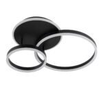 GLOBOSTAR® VENOM 61120 Μοντέρνο Φωτιστικό Οροφής LED 67W 8107lm 360° AC 220-240V IP20 Ρυθμιζόμενο Λευκό CCT με Χειριστήριο από 2700K έως 6000K Dimmable - Lumileds SMD Chip - Μαύρο Ματ - Μ60 x Π40 x Υ12.5cm - 3 Χρόνια Εγγύηση - Image 5