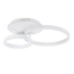 GLOBOSTAR® VENOM 61121 Μοντέρνο Φωτιστικό Οροφής LED 67W 8107lm 360° AC 220-240V IP20 Ρυθμιζόμενο Λευκό CCT με Χειριστήριο από 2700K έως 6000K Dimmable - Lumileds SMD Chip - Λευκό Ματ - Μ60 x Π40 x Υ12.5cm - 3 Χρόνια Εγγύηση - Image 3