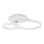 GLOBOSTAR® VENOM 61121 Μοντέρνο Φωτιστικό Οροφής LED 67W 8107lm 360° AC 220-240V IP20 Ρυθμιζόμενο Λευκό CCT με Χειριστήριο από 2700K έως 6000K Dimmable - Lumileds SMD Chip - Λευκό Ματ - Μ60 x Π40 x Υ12.5cm - 3 Χρόνια Εγγύηση - Image 4