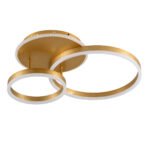 GLOBOSTAR® VENOM 61122 Μοντέρνο Φωτιστικό Οροφής LED 67W 8107lm 360° AC 220-240V IP20 Ρυθμιζόμενο Λευκό CCT με Χειριστήριο από 2700K έως 6000K Dimmable - Lumileds SMD Chip - Χρυσό Βούρτσας - Μ60 x Π40 x Υ12.5cm - 3 Χρόνια Εγγύηση - Image 3