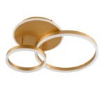 GLOBOSTAR® VENOM 61122 Μοντέρνο Φωτιστικό Οροφής LED 67W 8107lm 360° AC 220-240V IP20 Ρυθμιζόμενο Λευκό CCT με Χειριστήριο από 2700K έως 6000K Dimmable - Lumileds SMD Chip - Χρυσό Βούρτσας - Μ60 x Π40 x Υ12.5cm - 3 Χρόνια Εγγύηση - Image 5