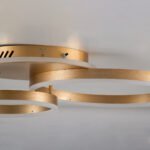 GLOBOSTAR® VENOM 61122 Μοντέρνο Φωτιστικό Οροφής LED 67W 8107lm 360° AC 220-240V IP20 Ρυθμιζόμενο Λευκό CCT με Χειριστήριο από 2700K έως 6000K Dimmable - Lumileds SMD Chip - Χρυσό Βούρτσας - Μ60 x Π40 x Υ12.5cm - 3 Χρόνια Εγγύηση - Image 6