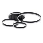 GLOBOSTAR® VENOM 61123 Μοντέρνο Φωτιστικό Οροφής LED 100W 12100lm 360° AC 220-240V IP20 Ρυθμιζόμενο Λευκό CCT με Χειριστήριο από 2700K έως 6000K Dimmable - Lumileds SMD Chip - Μαύρο Ματ - Μ70 x Π40 x Υ16cm - 3 Χρόνια Εγγύηση - Image 3