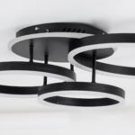 GLOBOSTAR® VENOM 61123 Μοντέρνο Φωτιστικό Οροφής LED 100W 12100lm 360° AC 220-240V IP20 Ρυθμιζόμενο Λευκό CCT με Χειριστήριο από 2700K έως 6000K Dimmable - Lumileds SMD Chip - Μαύρο Ματ - Μ70 x Π40 x Υ16cm - 3 Χρόνια Εγγύηση - Image 6