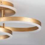 GLOBOSTAR® VENOM 61125 Μοντέρνο Φωτιστικό Οροφής LED 100W 12100lm 360° AC 220-240V IP20 Ρυθμιζόμενο Λευκό CCT με Χειριστήριο από 2700K έως 6000K Dimmable - Lumileds SMD Chip - Χρυσό Βούρτσας - Μ70 x Π40 x Υ16cm - 3 Χρόνια Εγγύηση - Image 7