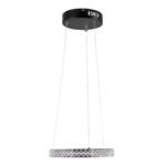 GLOBOSTAR® DIAMOND 61126 Μοντέρνο Κρεμαστό Φωτιστικό Οροφής LED 20W 2356lm 360° AC 220-240V IP20 Ρυθμιζόμενο Λευκό CCT με Χειριστήριο από 2700K έως 6000K Dimmable - Lumileds SMD Chip - Μαύρο Ματ - Μ25 x Π25 x Υ3cm - 3 Χρόνια Εγγύηση - Image 4