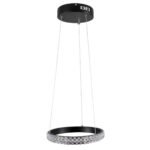 GLOBOSTAR® DIAMOND 61126 Μοντέρνο Κρεμαστό Φωτιστικό Οροφής LED 20W 2356lm 360° AC 220-240V IP20 Ρυθμιζόμενο Λευκό CCT με Χειριστήριο από 2700K έως 6000K Dimmable - Lumileds SMD Chip - Μαύρο Ματ - Μ25 x Π25 x Υ3cm - 3 Χρόνια Εγγύηση - Image 5