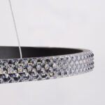 GLOBOSTAR® DIAMOND 61126 Μοντέρνο Κρεμαστό Φωτιστικό Οροφής LED 20W 2356lm 360° AC 220-240V IP20 Ρυθμιζόμενο Λευκό CCT με Χειριστήριο από 2700K έως 6000K Dimmable - Lumileds SMD Chip - Μαύρο Ματ - Μ25 x Π25 x Υ3cm - 3 Χρόνια Εγγύηση - Image 6