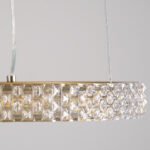 GLOBOSTAR® DIAMOND 61127 Μοντέρνο Κρεμαστό Φωτιστικό Οροφής LED 20W 2356lm 360° AC 220-240V IP20 Ρυθμιζόμενο Λευκό CCT με Χειριστήριο από 2700K έως 6000K Dimmable - Lumileds SMD Chip - Χρυσό Βούρτσας - Μ25 x Π25 x Υ3cm - 3 Χρόνια Εγγύηση - Image 6