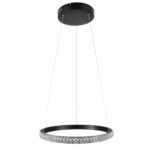 GLOBOSTAR® DIAMOND 61128 Μοντέρνο Κρεμαστό Φωτιστικό Οροφής LED 30W 3513lm 360° AC 220-240V IP20 Ρυθμιζόμενο Λευκό CCT με Χειριστήριο από 2700K έως 6000K Dimmable - Lumileds SMD Chip - Μαύρο Ματ - Μ40 x Π40 x Υ3cm - 3 Χρόνια Εγγύηση - Image 4