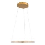 GLOBOSTAR® DIAMOND 61129 Μοντέρνο Κρεμαστό Φωτιστικό Οροφής LED 30W 3513lm 360° AC 220-240V IP20 Ρυθμιζόμενο Λευκό CCT με Χειριστήριο από 2700K έως 6000K Dimmable - Lumileds SMD Chip - Χρυσό Βούρτσας - Μ40 x Π40 x Υ3cm - 3 Χρόνια Εγγύηση - Image 4